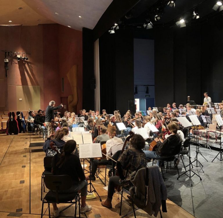 Orchestra rehearsing in Salzburg